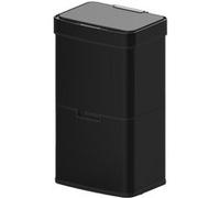 Poubelle de cuisine tri sélectif NARVIK Noir Acier inoxydable 75L Noir G