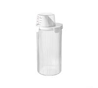 Poubelle de garde-manger transparente avec joint hermétique, bec verseur et support de tasse à mesurer pour stocker les céréales, le riz, la farine, le sucre, les céréales et les collations (moyen)