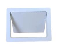 Poubelle de porte d'armoire à couvercle caché avec couvercle, poubelle en acier inoxydable de type intégré pour salles de bains, cuisines, bac à compost, bureaux à domicile, - Blanc, Blanc, Blanc