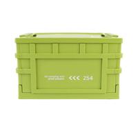 Poubelle de Rangement Empilable avec Couvercle, Conteneur D'organisation Durable pour Chambre à Coucher, Bureau, Taille 20L, Pliable avec Roulettes (Petit (18,9x11,81x0,39 pouces))