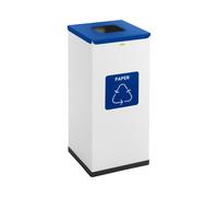 Poubelle de recyclage- 60 L - blanc - labellisée papier | ulsonix
