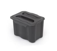 Emuca Poubelle de recyclage suspendue Petit seau Recycle 5 L avec couvercle, gris anthracite
