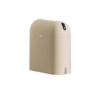 Poubelle de recyclage intelligente avec couvercle à ouverture et fermeture automatiques pour salon, cuisine, salle de bain, toilettes, poubelle intelligente de type capteur (beige)