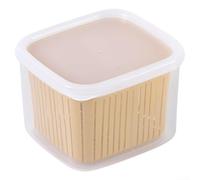 Poubelle de réfrigérateur compacte avec panier de vidange et joint étanche pour fruits coupés et légumes verts à feuilles pour répondre aux besoins quotidiens de préparation des repas (tenue jaune)