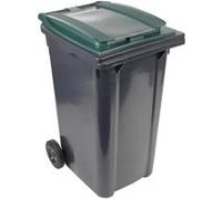 Poubelle de rue collective à roue 240 l, H.107.5 x l.58 x P.72.5 cm - noir Noir G