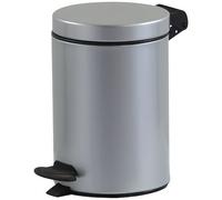 Poubelle de salle de bain 3 L - Cyjeu gris métal