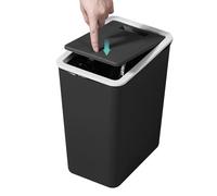 Poubelle De Salle De Bain Avec Couvercle - Conteneur À Déchets | Poubelle De Recyclage Mince De 13 L Avec Dessus À Pression Pour L'intérieur, La Maison, La Salle De Bain Décorative, La Cuisine, Le Sal