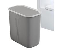 Poubelle De Salle De Bain Avec Couvercle - Poubelle Rectangulaire Économe De L'espace Can | Bandes Poubelles Rectangulaires Étroites À L'épreuve Des Odeur | Capteur De Mouvement Étanche Des Poubelles