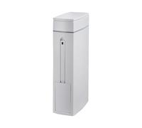 Poubelle De Salle De Bain - Bac À Couvercle Mince De 4,5 L | Récipient À Déchets Avec Pinceau De Toilettes, Bacs À Ordures Compacts, Organisateur De Salle De Bain Économe En Espace, Doublure Propre, A