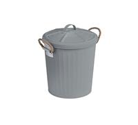 - Poubelle de salle de bain design rétro Gara - 6 L - Gris - Gara
