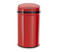 ECHTWERK Poubelle de Bureau/Bain/cosmétique, Poubelle avec capteur, Poubelle touchless, Poubelle électrique, capteur de Mouvement Infrarouge, Corps en INOX, capacité 9 litres, INOX Red