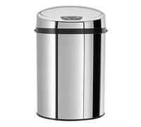 ECHTWERK Poubelle de bureau/bain/cosmétique, poubelle avec capteur, touchless poubelle, poubelle électrique, capteur de mouvement infrarouge, corps en acier inoxydable, capacité 9 litres, INOX