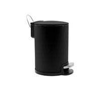 Douceur d'Intérieur – Poubelle de salle de bain Metaline – 3 l – Métal mat Noir