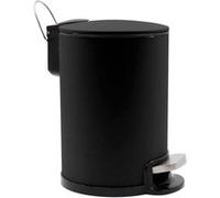 Douceur d'Intérieur – Poubelle de salle de bain Metaline – 3 l – Métal mat Noir