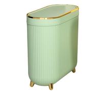 Poubelle de salle de bain étroite - Mini espace - Poubelle économique | Porte-déchets de toilettes en tissu avec couvercle, forme plus mince Réservoir de lavage sans effort Conteneur de taille pour