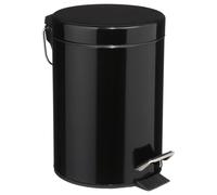 JJA Poubelle à pédale 5five Métal 3 L Noir