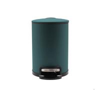 Douceur d'Intérieur Poubelle de salle de bain Metaline 3 L métal mat Bleu/Émeraude