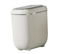 Poubelle de salle de bain, poubelle sans contact, panier de recyclage, couvercle scellé, poubelle intelligente, poubelle de cuisine for salle de bain, blanc crème/111