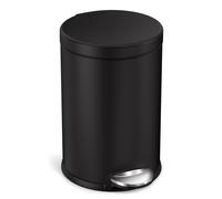 Poubelle de salle de bain ronde simplehuman 4,5 litres / 1,2 gallon noir mat
