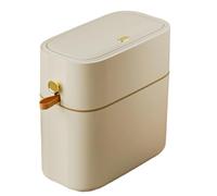 Poubelle de salle de bain sans contact - Poubelle couverte automatique d'une capacité de 8 L, design fin pour les espaces étroits, fonctionnement hygiénique mains libres | Maison Cuisine Toilettes Dor