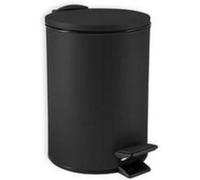 Spirella - Poubelle à Pédale Adelar - Acier Mat - Mécanisme Slow Close Silencieux - Revêtement Anti-Traces - Design Moderne et Élégant - Noir Mat - 3L