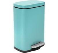 Spirella - Poubelle de Salle de Bain à Pédale AKIRA - Acier Inoxydable Haut de Gamme - Fermeture Silencieuse Easy-Close - Bleu Turquoise - 5L