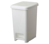 Poubelle de salle de bains à pédale 10L Plastique blanc