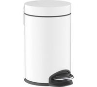 Poubelle de salle de bains à pédale 3 litres, blanc mat, Hansgrohe