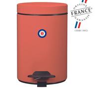 Poubelle de salle de bains à pédale 3L Fabriqué en France Corail