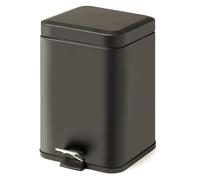 POUBELLE DE SALLE DE BAINS EN ALUMINIUM NOIR MAT 5L ARTEMISIA