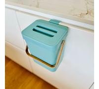Kitchen Move – Poubelle de table BODEN 5 L plastique recyclé Bleu, poignée bambou
