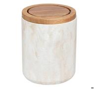 JJA Poubelle de table Côme effet travertin 1,5 L Beige