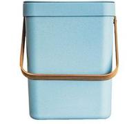 Kitchen Move – Poubelle de table BODEN 5 L plastique recyclé Bleu, poignée bambou