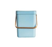 Kitchen Move – Poubelle de table BODEN 5 L plastique recyclé Bleu, poignée bambou