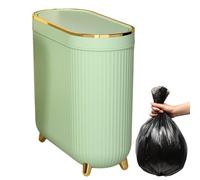 Poubelle De Toilette - Petit Récipient À Déchets, Bac En Papier Compact | Boîte De Rangement Des Ordures De Salle De Bain, Porte-ordures Couvert Moderne Avec Couvercle De Poussée Pour Un Nettoyage Fac