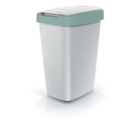 Poubelle de tri 12L COMPACTA Q | Gris & Vert Clair (VERRE)