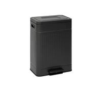 Poubelle double compartiment 2x30L à pédale NOVA noire - 5five