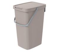 Prosperplast Poubelle de tri Keden Systema Q – 20 L, avec couvercle et anse – Marron clair