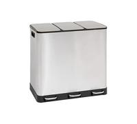 - Poubelle de Tri 3 Bacs en Métal "Ariane" 18L Argent