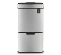Les Collectors - Poubelle de cuisine à capteur N°1012, inox, 3 compartiments 47+11+11L