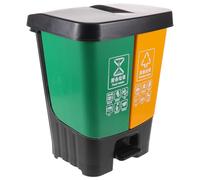 Poubelle de Tri à Double Compartiment en Plastique 16l avec Pédale