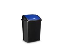 Poubelle de tri couvercle basculant de couleur 50 litres - Bleu