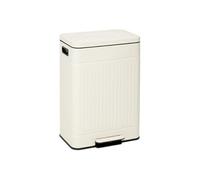 Poubelle double compartiment 2x30L à pédale NOVA argile - 5five