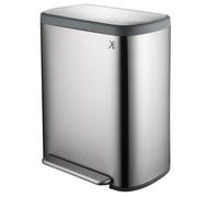 KITCHEN MOVE Poubelle de cuisine à pédale tri sélectif recyclage 60L(30L+30L) EMPIRE en acier Inox brossé avec seau