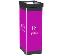Poubelle de tri pour collecte de piles et batteries 60 litres