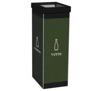 Poubelle de tri pour collecte du verre 60 litres - Noir