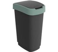 Poubelle de tri Rotho Twist 50L swing noir/vert foncé Bleu G