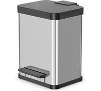 Hailo – Poubelle à pédale Öko duo Plus M – 2x9 l – Inox