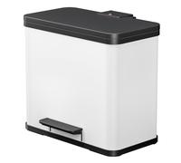 Hailo Hailo Öko duo Plus L, Poubelle à pédale, 17 + 9 ltr, blanc Quantité:1