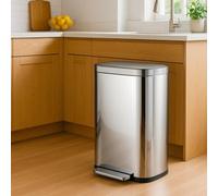 Poubelle de tri sélectif Acier inoxydable Argent 60L